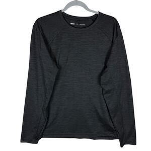 Rei Co Op Shirt Mens Large Black Crew‎ Neck Raglan Sleeve Pullover Performance